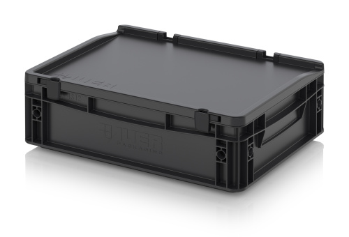 ESD ED 43/12 HG Eвроконтейнер с крышкой на шарнире 40х30х13.5 см