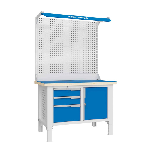 CTR 1232.S37.3-2F Верстак слесарный 2165x1193x743 мм