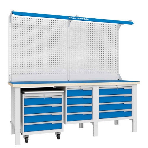 CTR 2232.S4L4M4.4-2F Верстак слесарный 2165x2193x743 мм